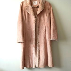 faux suede with Sherpa lined Long jacket